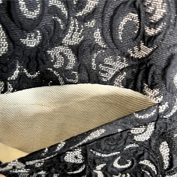 Zara Made in Spain Women Large Damask Quilted Blazer Jacket Paisley Business - Picture 9 of 10